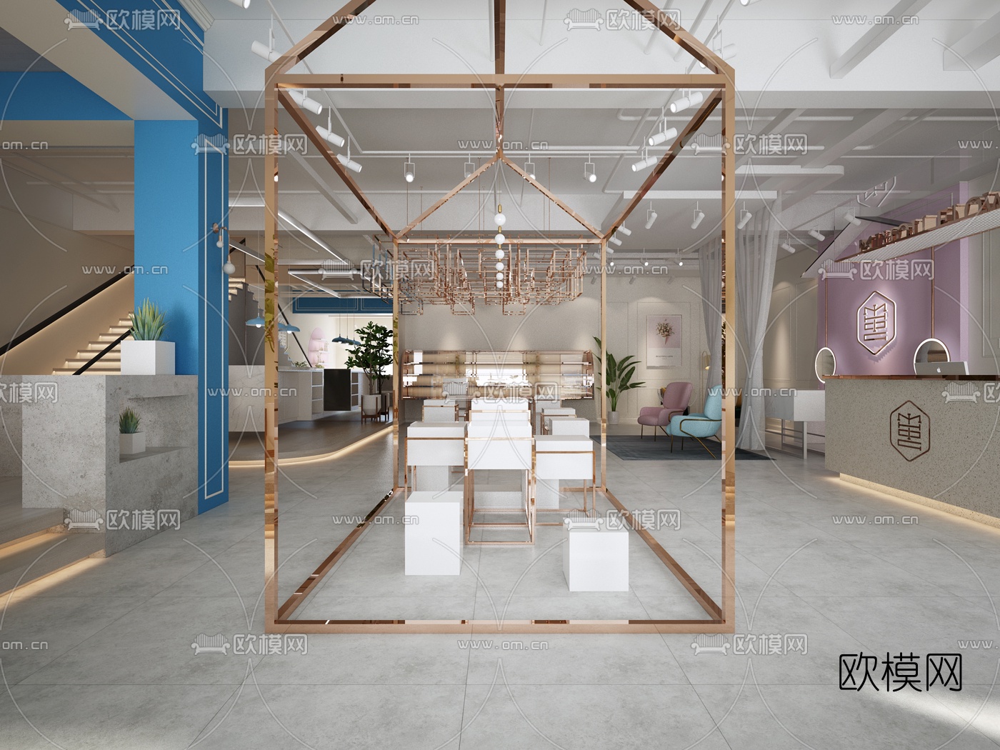 现代花艺店3d模型