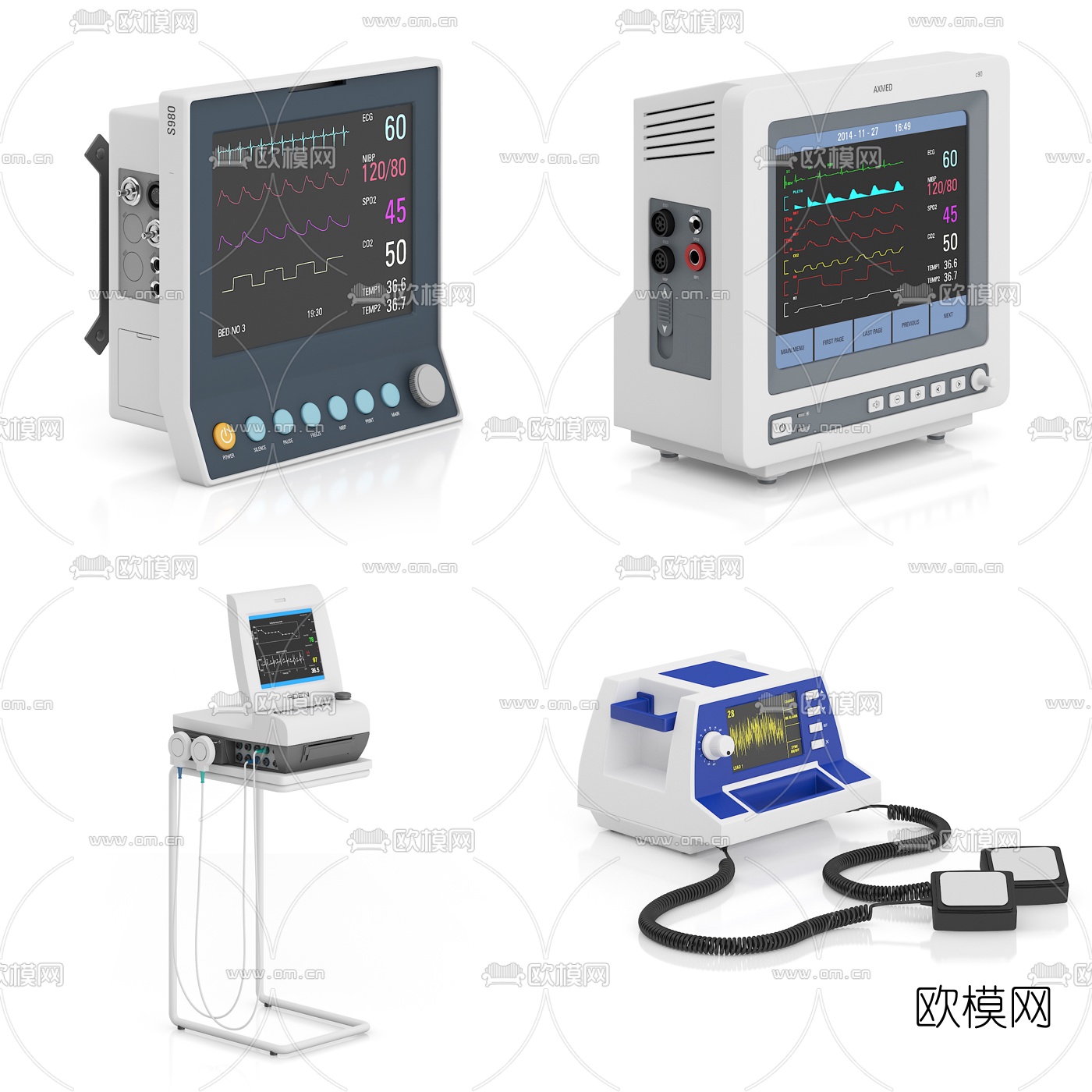 现代医疗器械3d模型