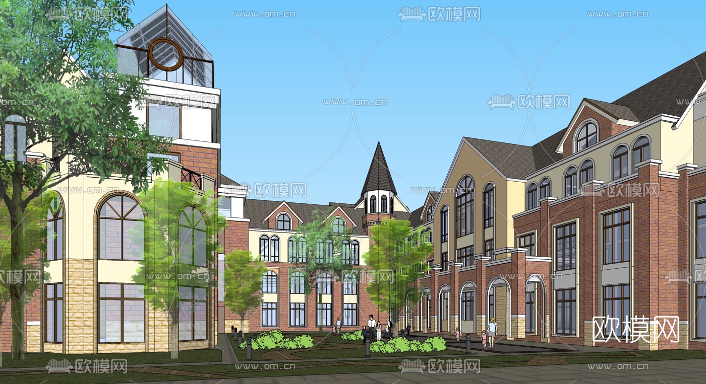 欧式幼儿园su模型下载（渲染图6）