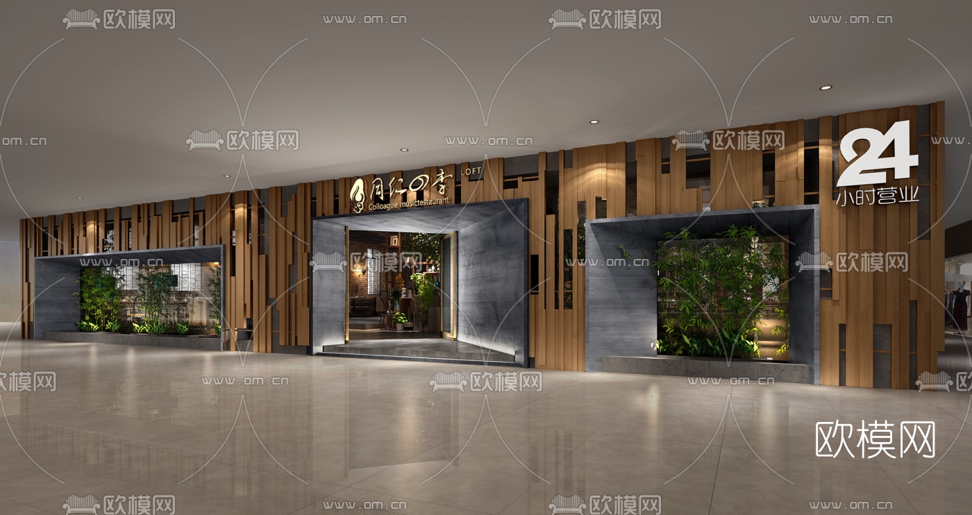 工业风音乐餐吧3d模型