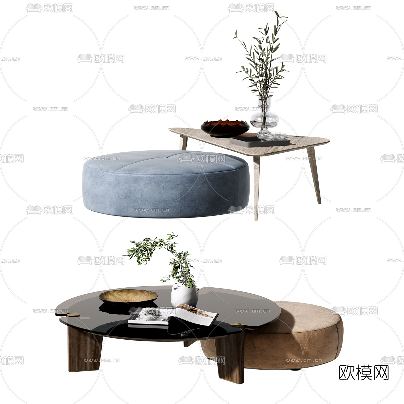 现代时尚茶几3d模型