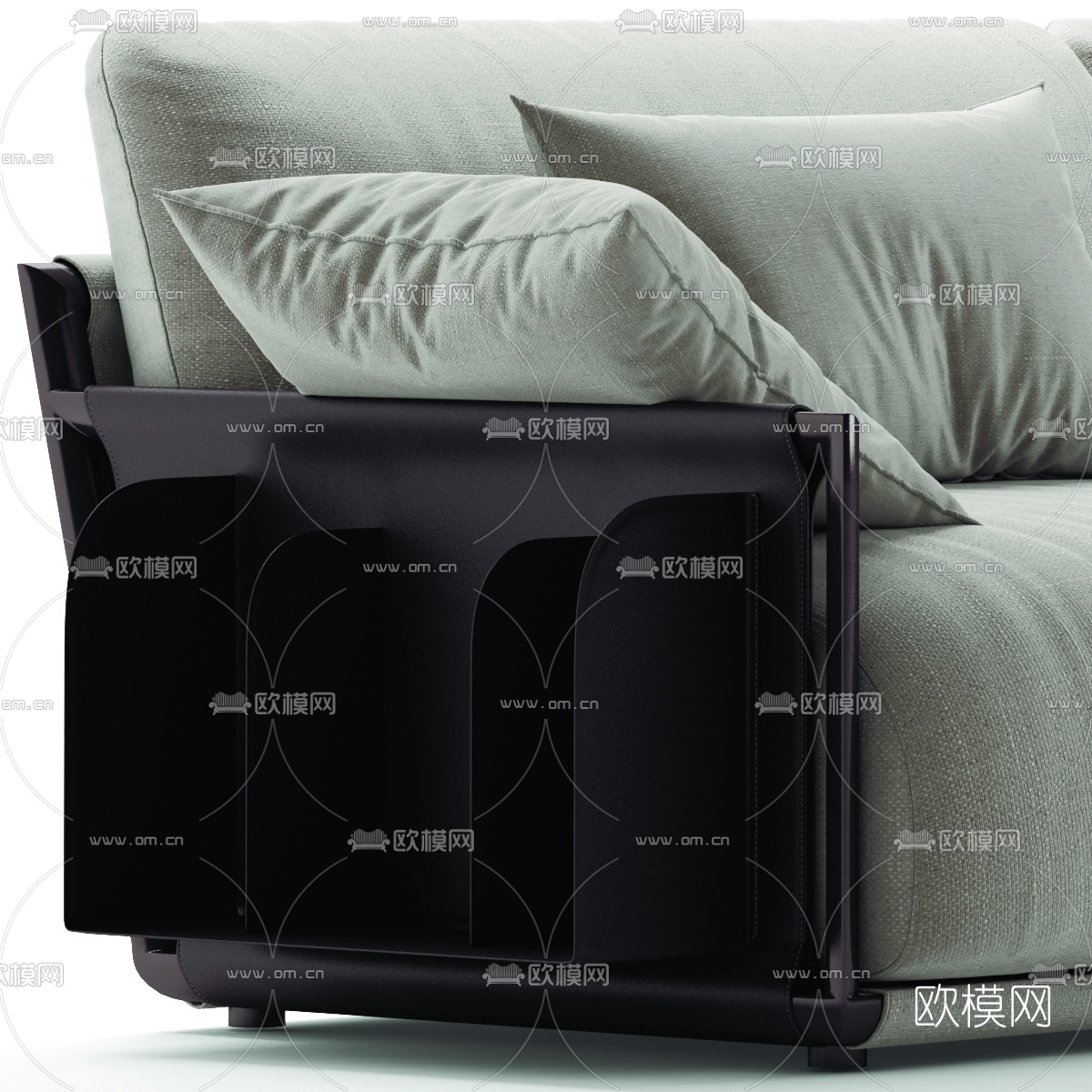 Giorgetti 现代布艺三人沙发3d模型