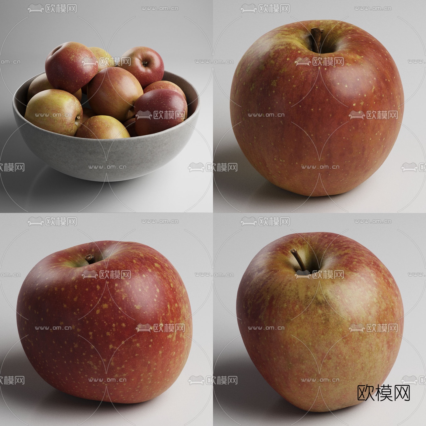 现代苹果3d模型下载（渲染图1）