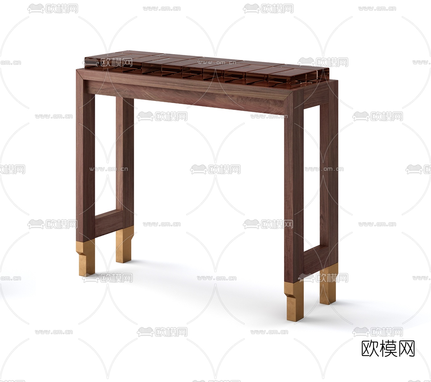 新中式实木端景条案3d模型