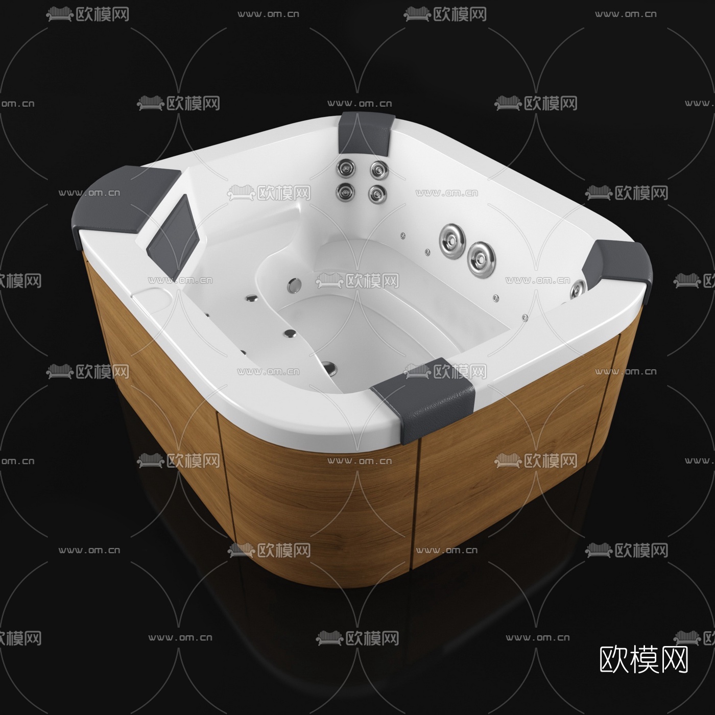 现代按摩浴缸3d模型