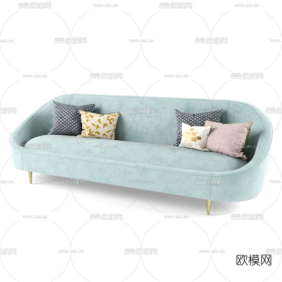 现代双人沙发3D模型下载_ID10293681_3dmax免费模型-欧模网