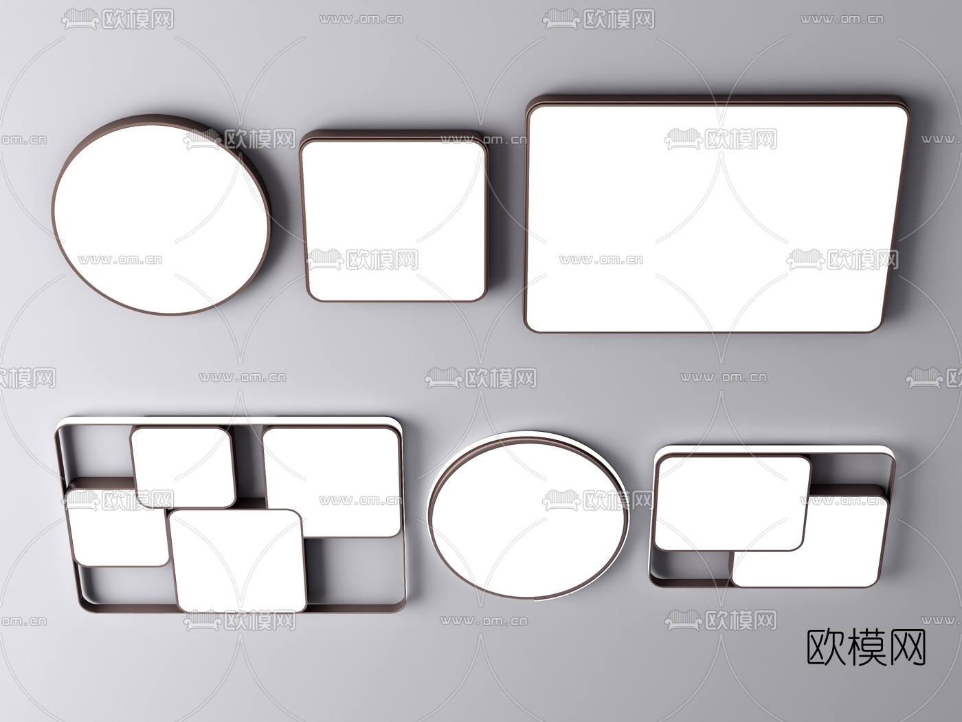 现代时尚吸顶灯su模型下载（渲染图1）