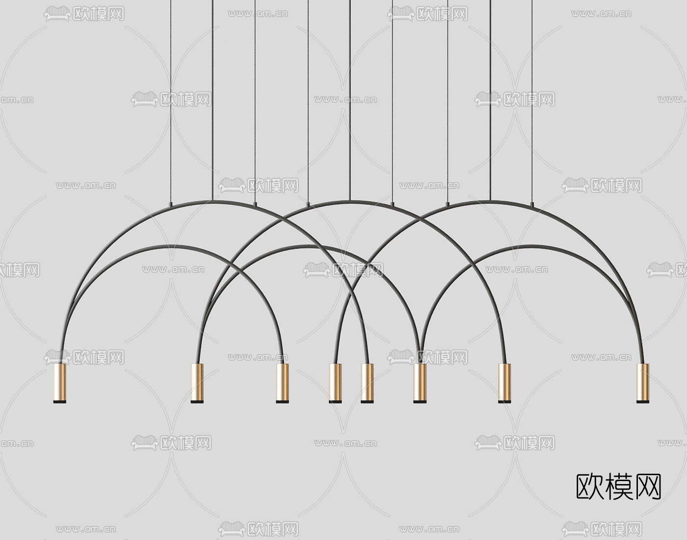 工业风金属吊灯3d模型
