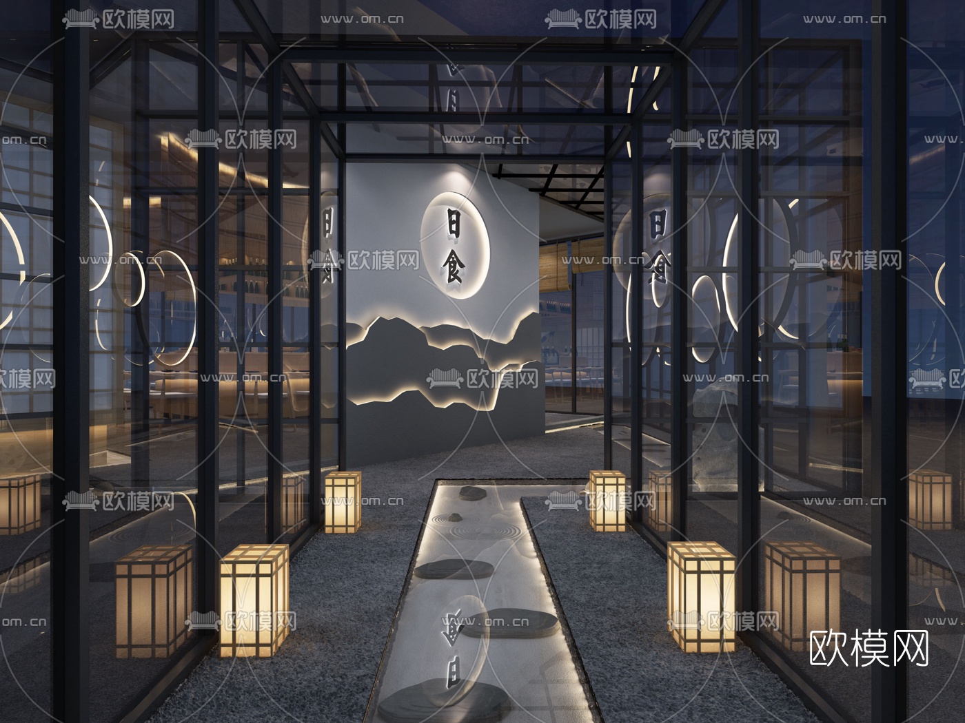 日式料理店3D模型