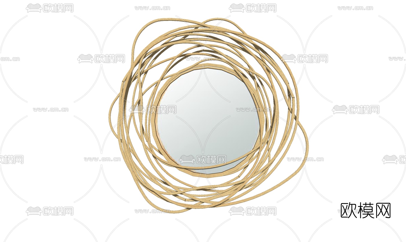 北欧装饰镜子免费su模型下载