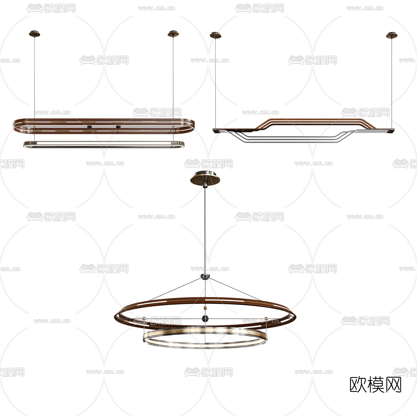 现代时尚吊灯3d模型