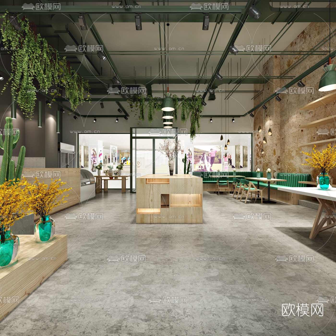 现代花店3d模型下载（渲染图2）