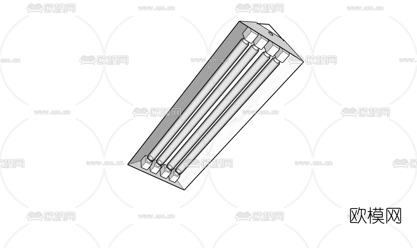 现代办公灯具免费su模型下载