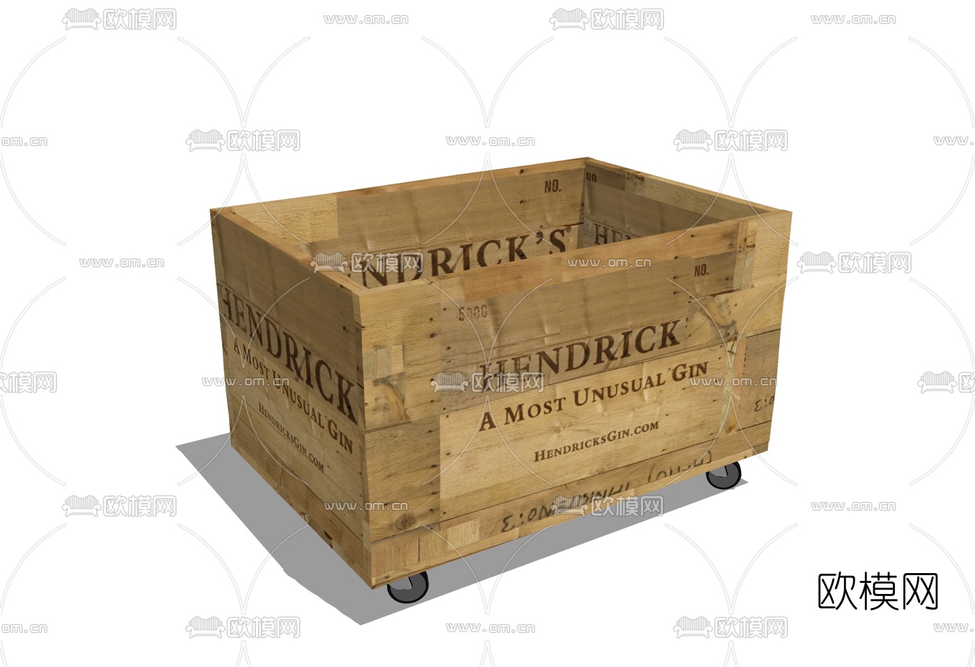 工业风木箱免费su模型下载