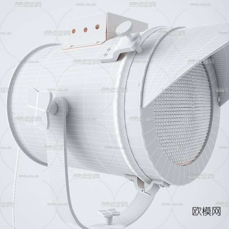 工业风铁艺投影灯3D模型