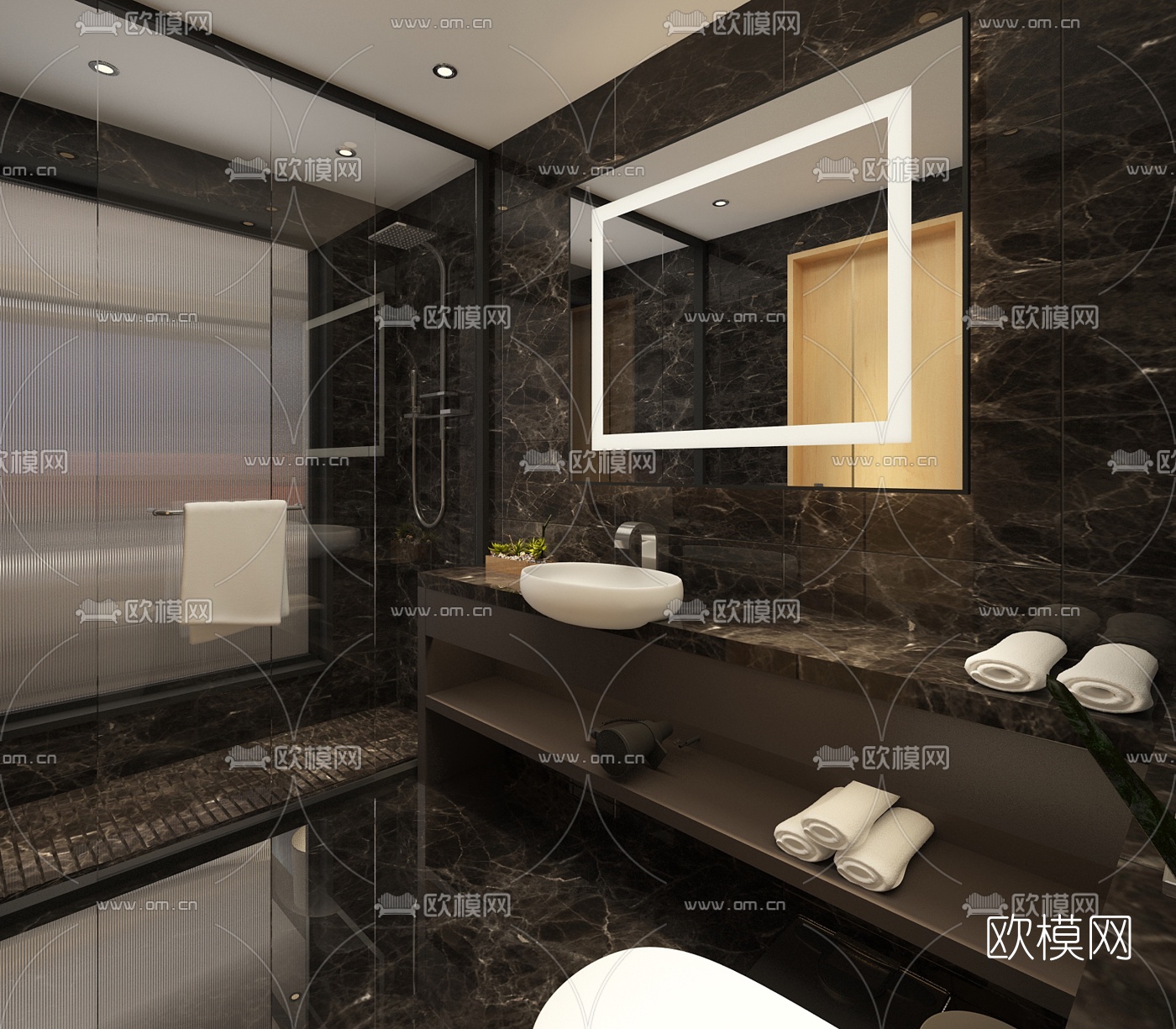 现代酒店客房标间3D模型