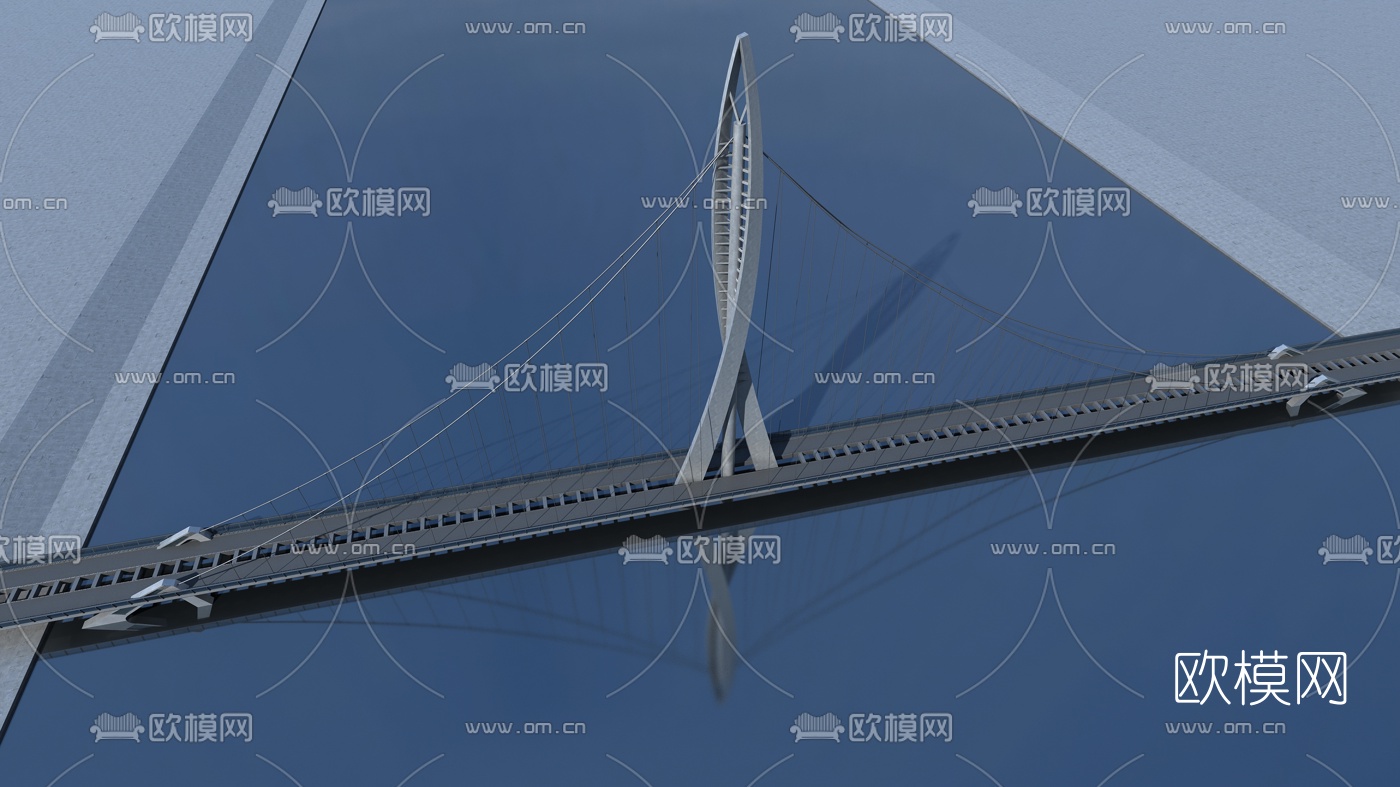 现代大桥外观3d模型