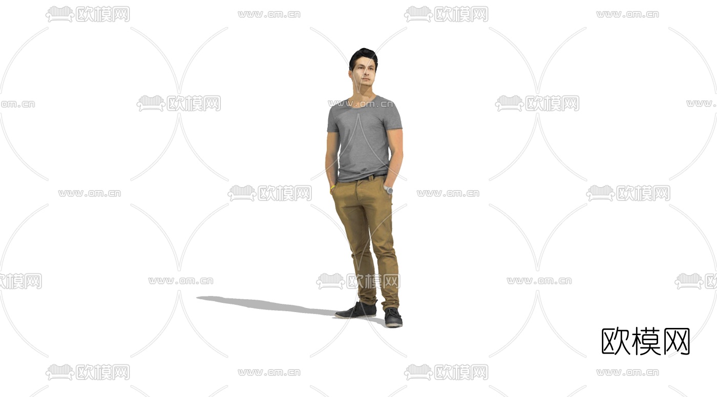 现代人物免费su模型下载