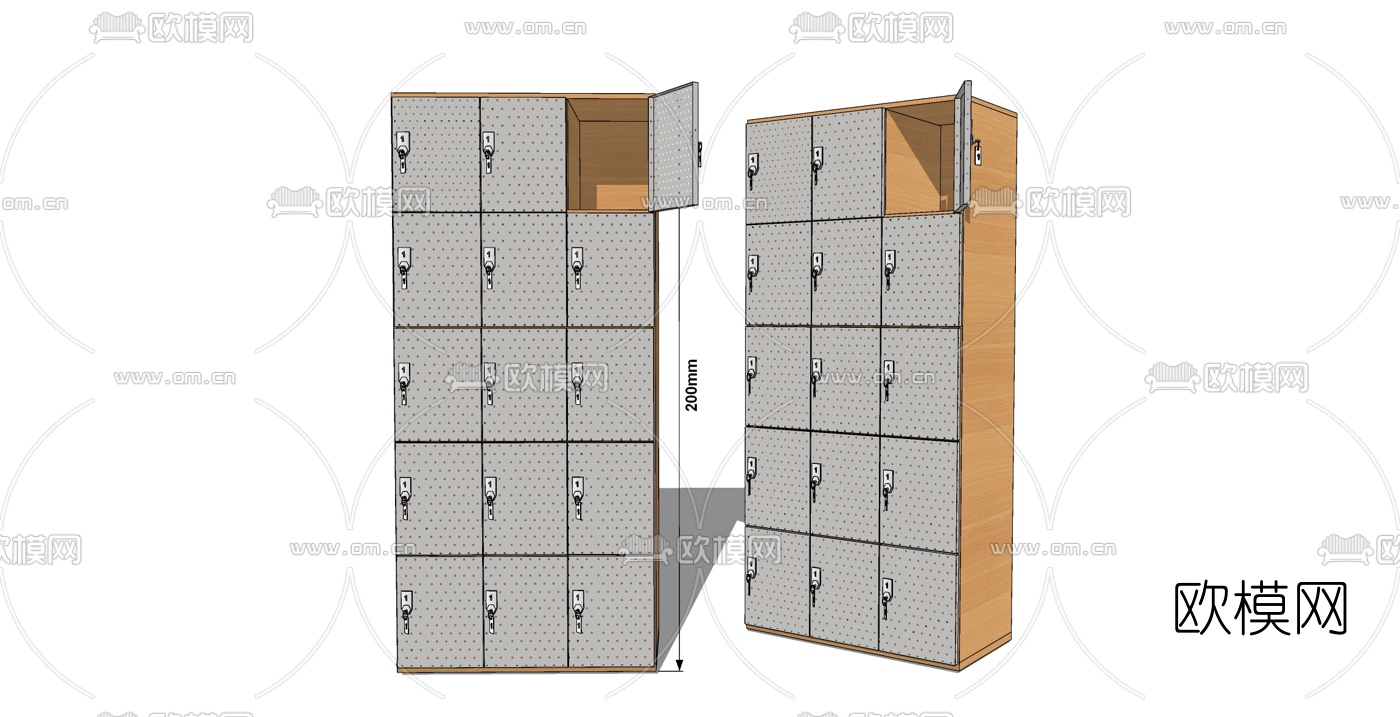 现代文件柜su模型下载