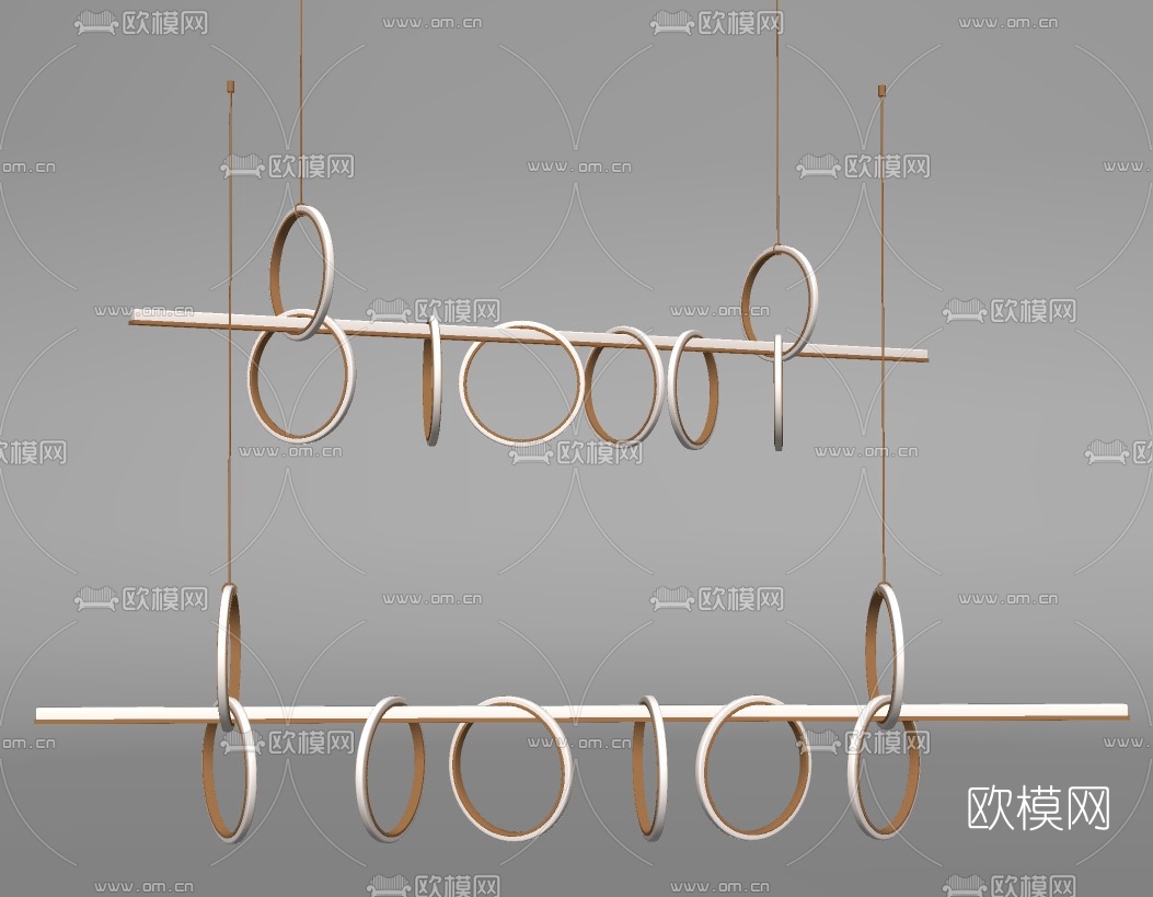 现代餐厅吊灯su模型下载（渲染图2）