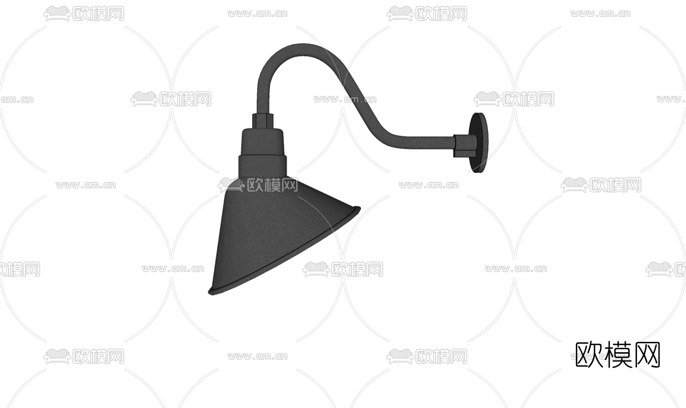 工业风壁灯免费su模型下载