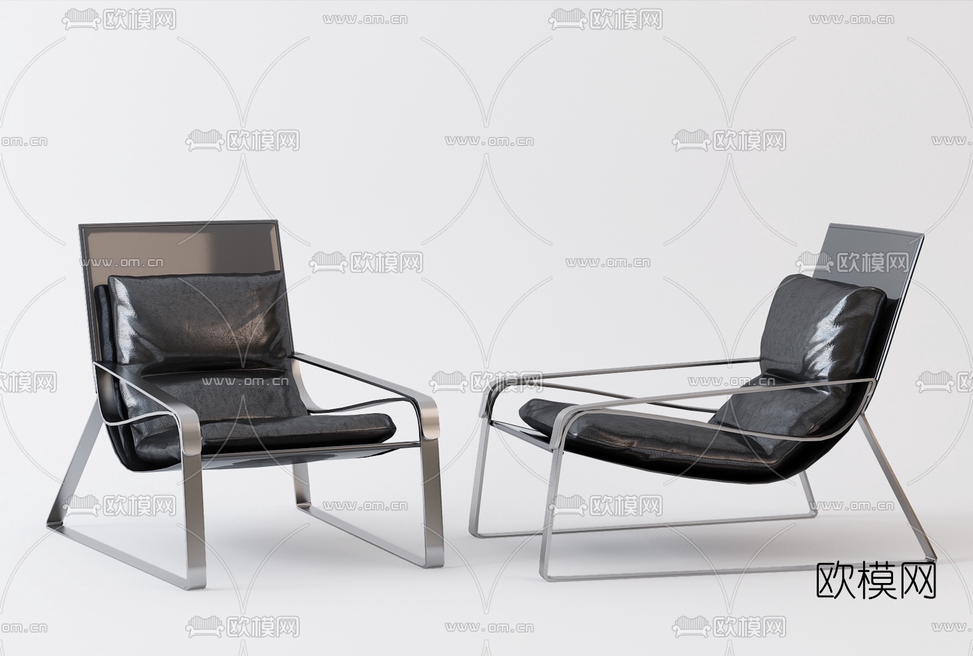 现代休闲躺椅3d模型