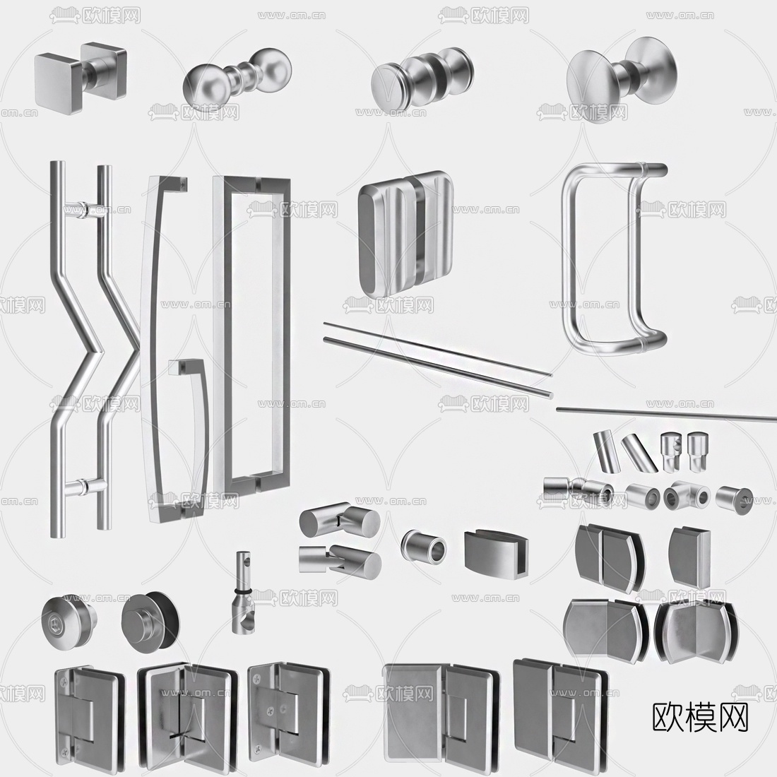 现代玻璃淋浴房3D模型
