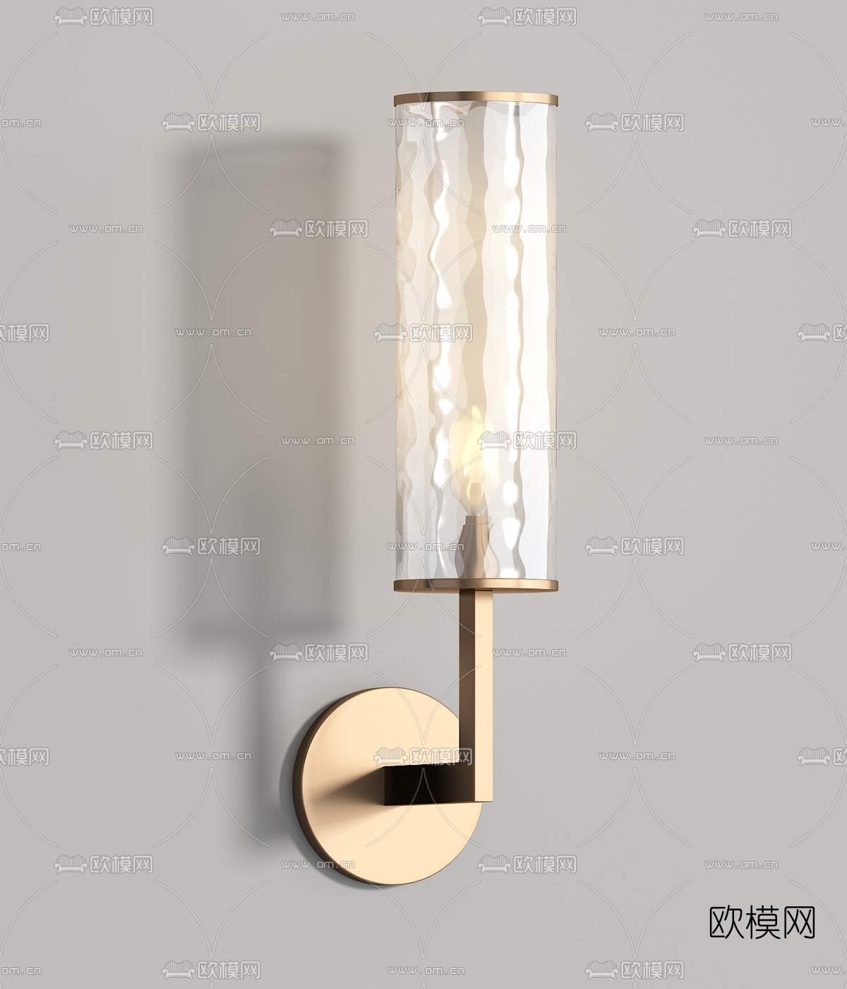 现代轻奢壁灯3d模型下载（渲染图3）