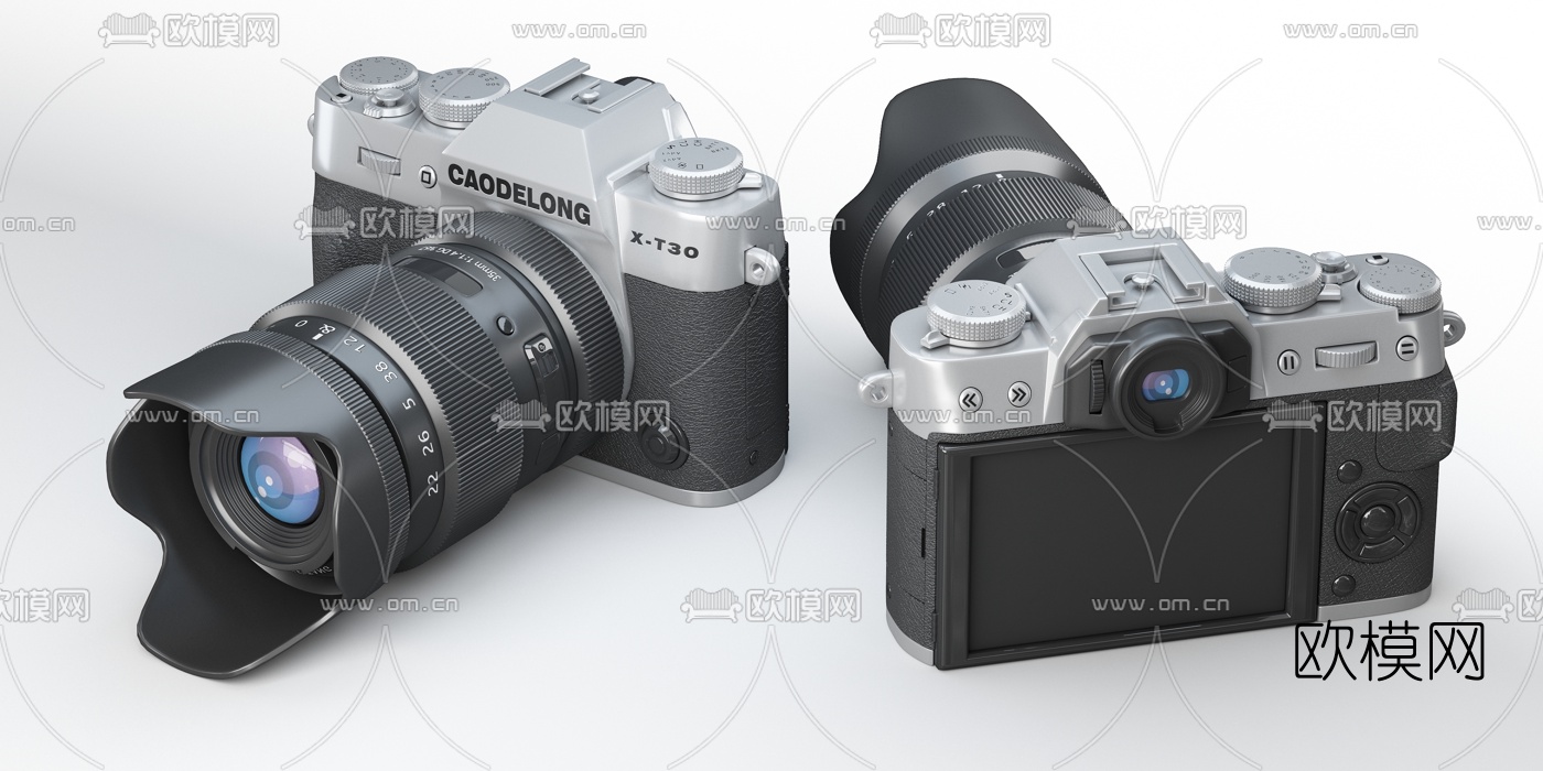 现代单反照相机3d模型下载