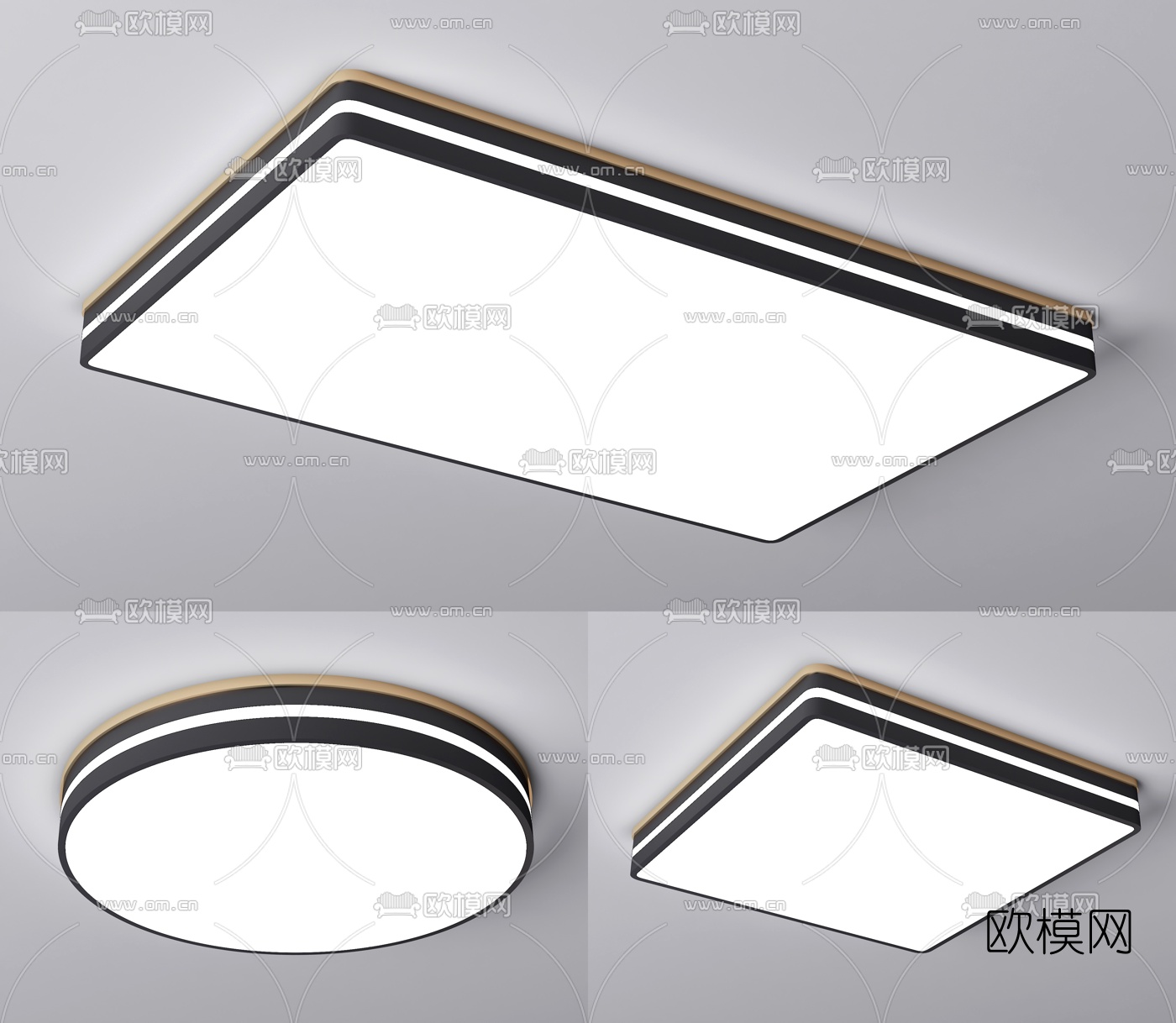 现代吸顶灯su模型