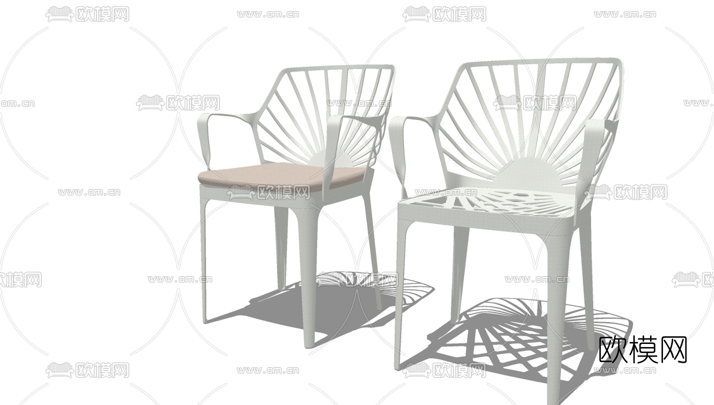 现代单椅组合免费su模型下载