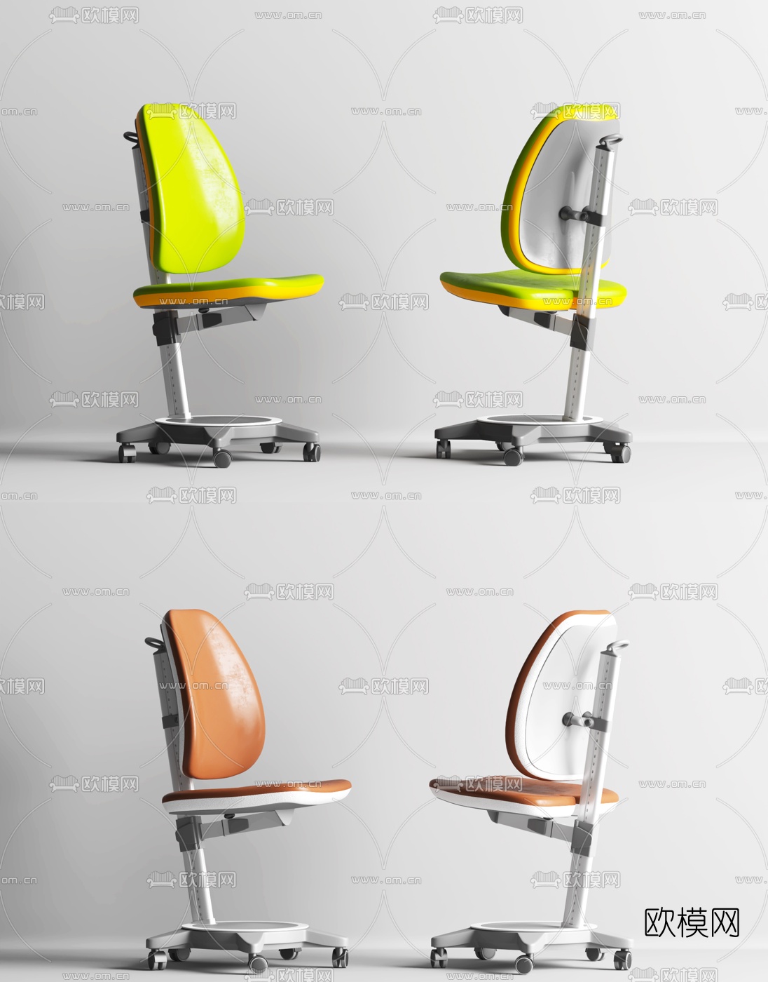 现代办公椅3d模型