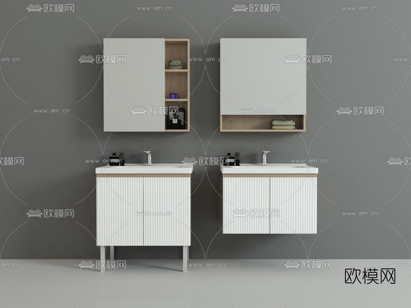 现代浴室柜3d模型