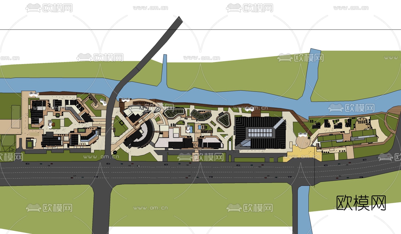 现代商业购物中心su模型下载（渲染图4）
