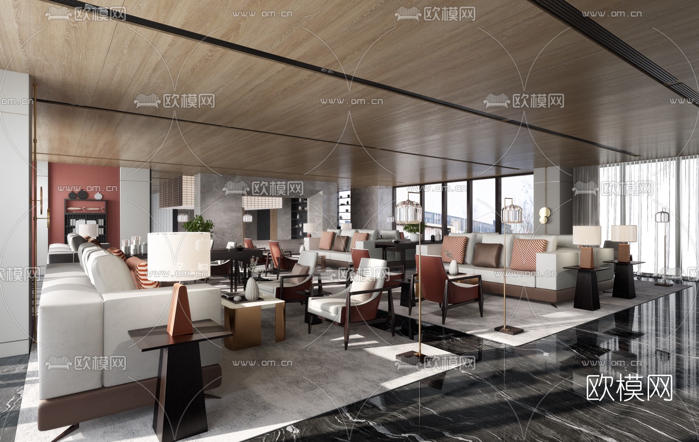 集艾设计- 城南正荣府示范区售楼部3d模型