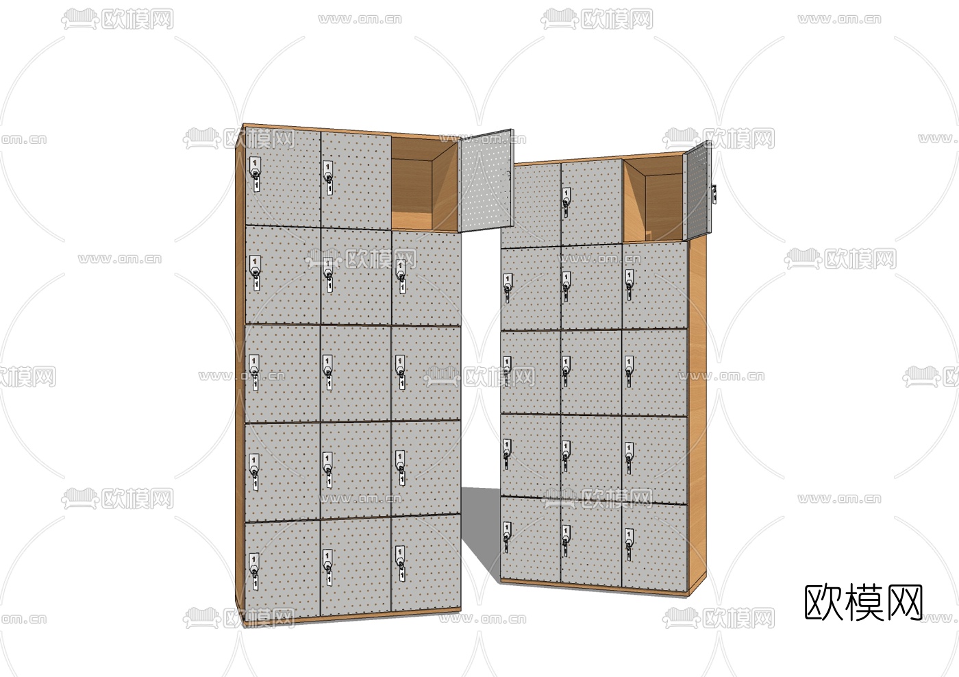 现代储物柜su模型下载
