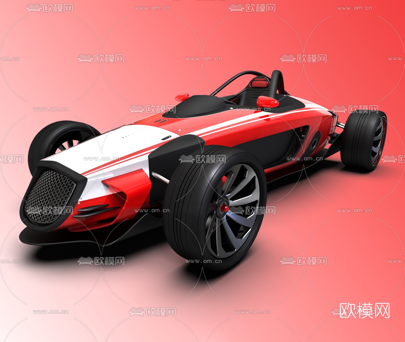 现代儿童赛车玩具3d模型