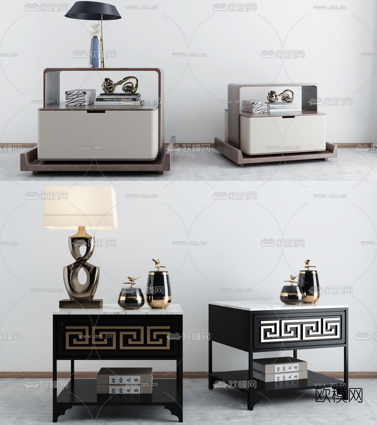 后现代床头柜3d模型下载