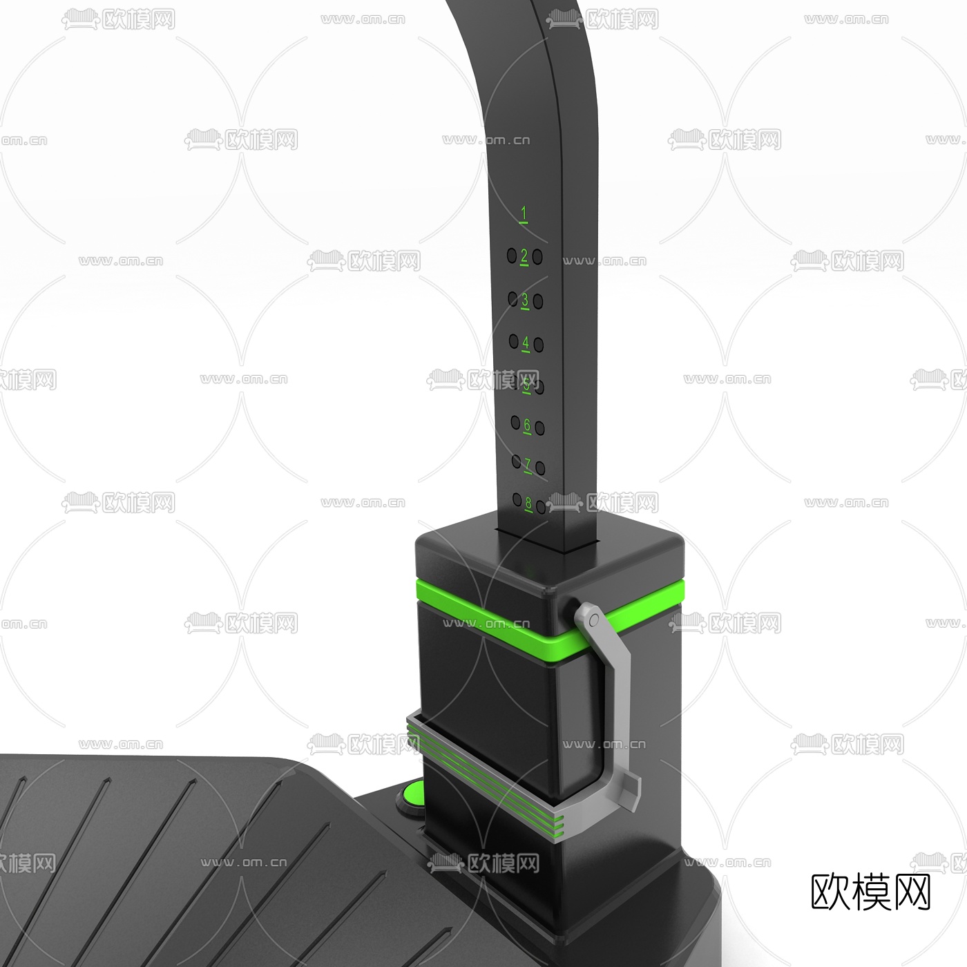 现代全方位跑步机3d模型下载（渲染图2）