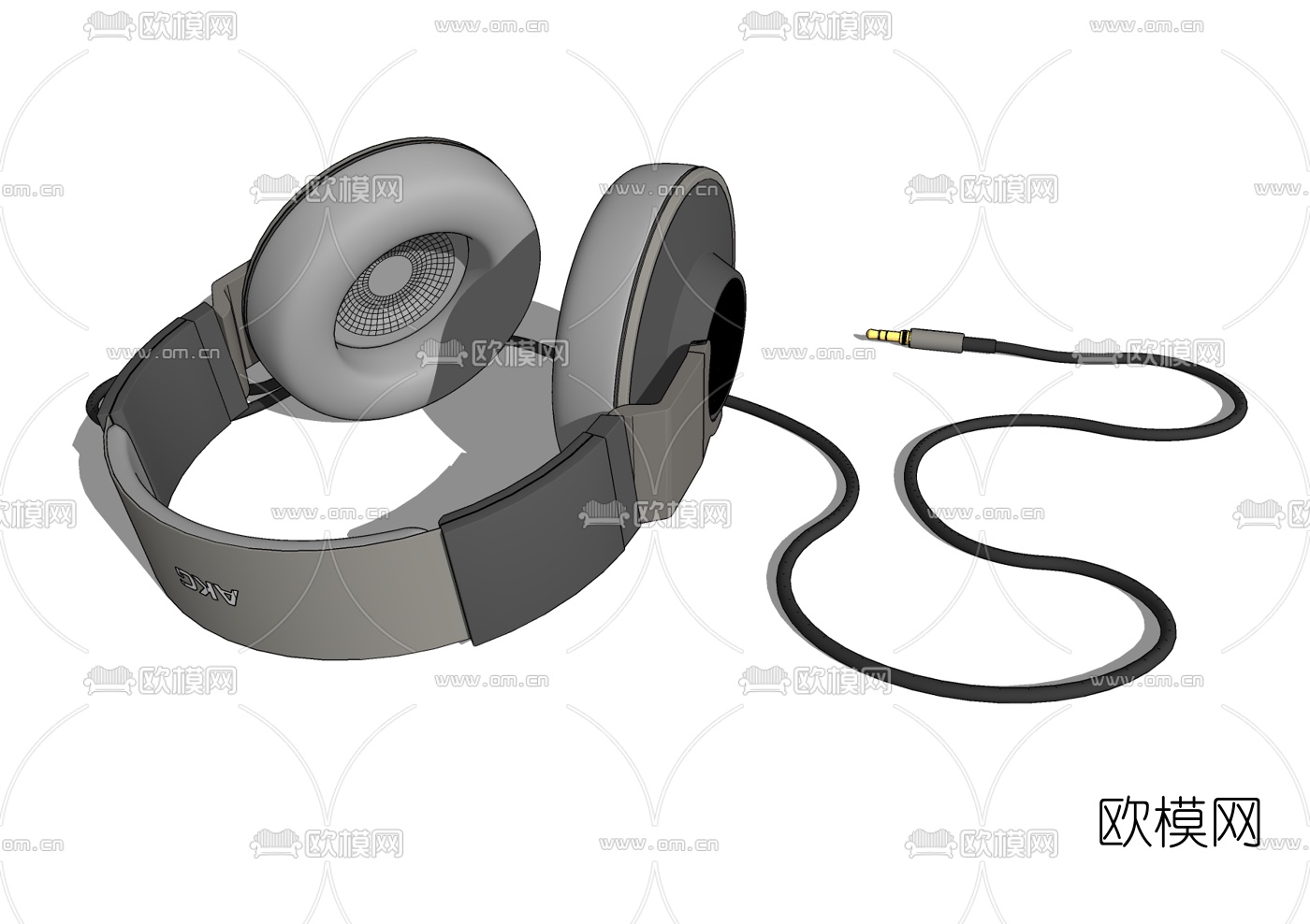 现代头戴式耳机免费su模型下载