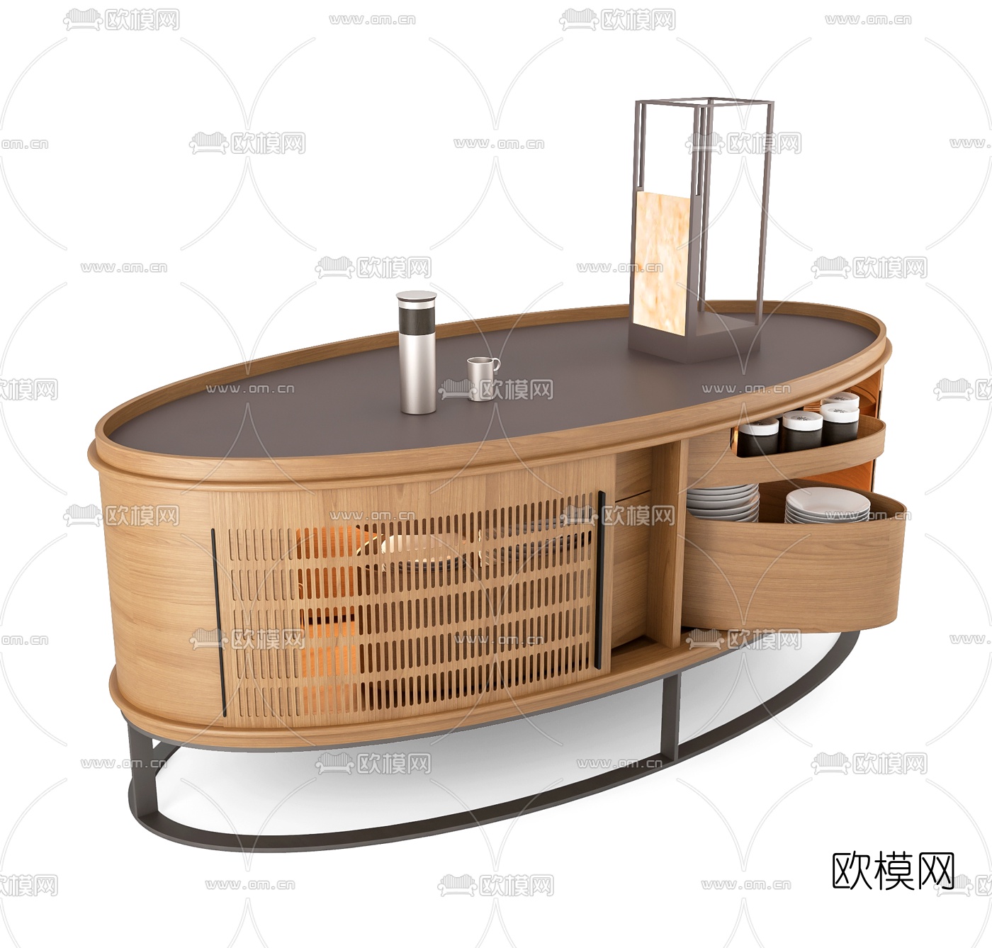 意大利DIMENSIONE CHI WING LO®品牌 现代实木茶几3d模型