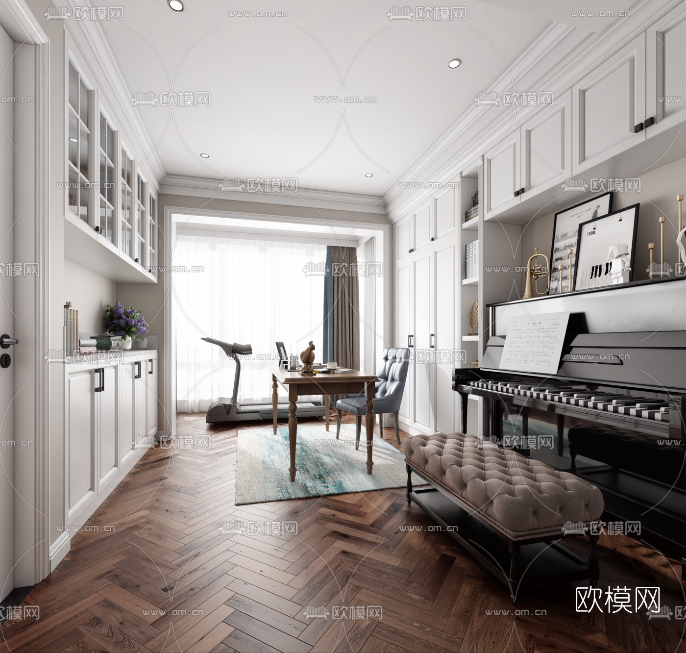 造物云头条-89㎡三室一厅，塞下一架钢琴+一面大大书柜，这样的全屋收纳太实用了！-在线3D营销设计 - 造物云
