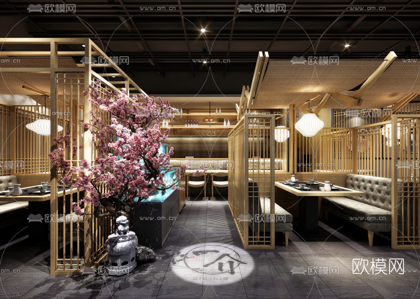 日式寿司店3d模型下载