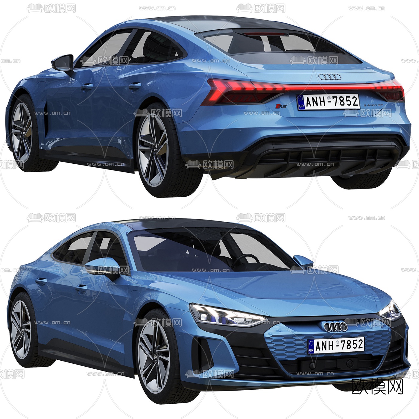 现代奥迪汽车3d模型下载（渲染图1）