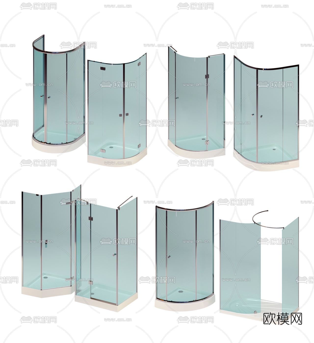 现代淋浴房3d模型下载