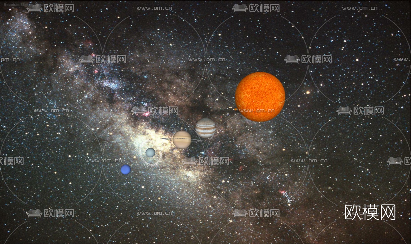 現代太陽系行星分佈免費su模型