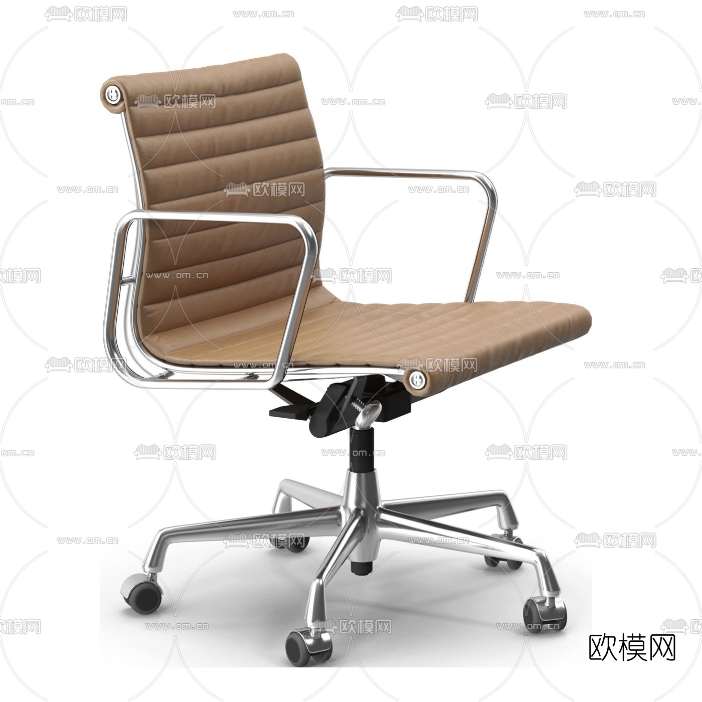 现代皮革办公椅3d模型下载