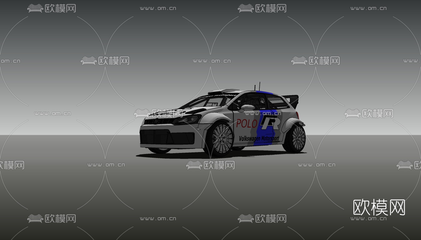 现代赛车免费su模型下载