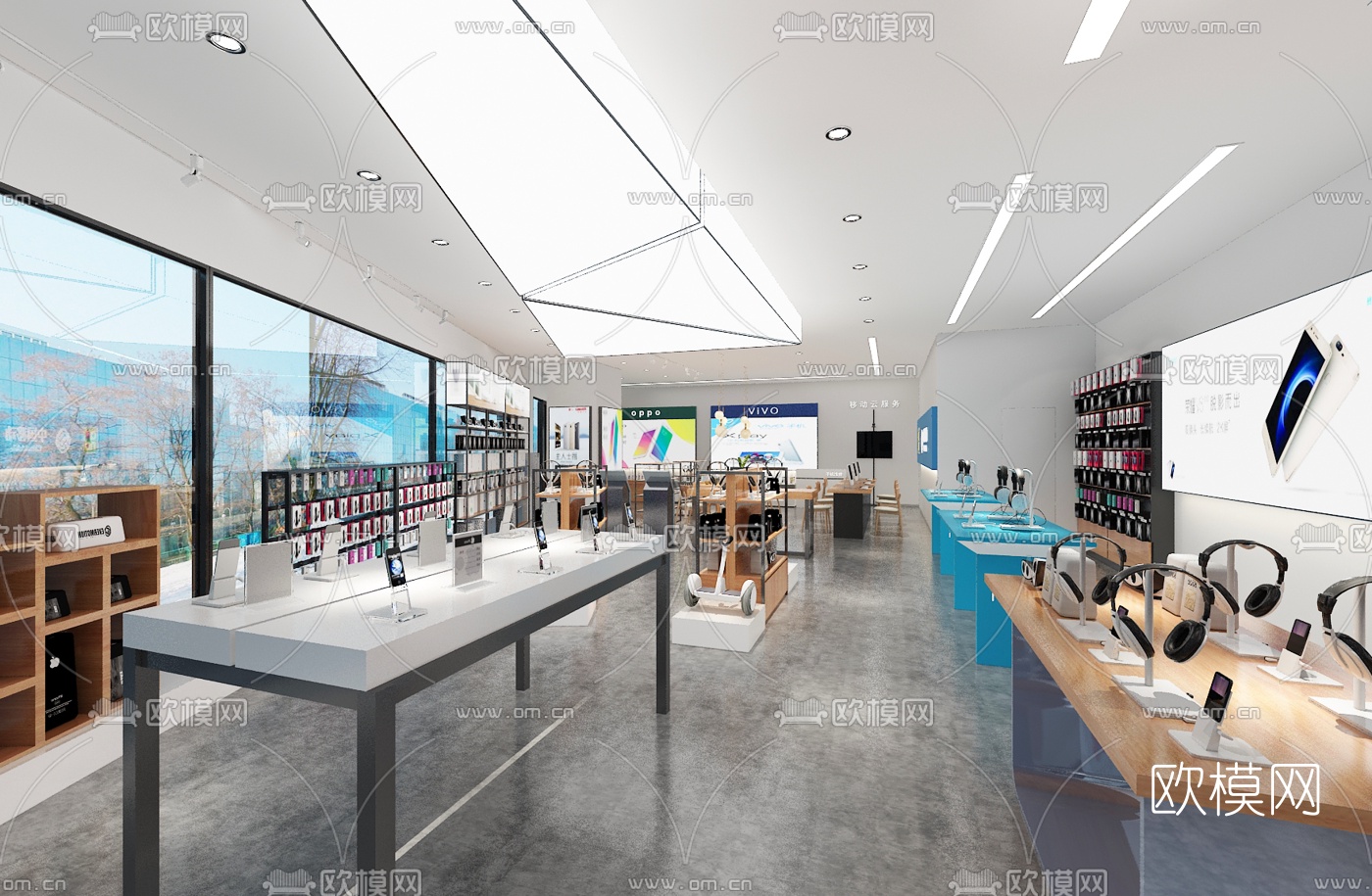 现代手机专卖店3d模型