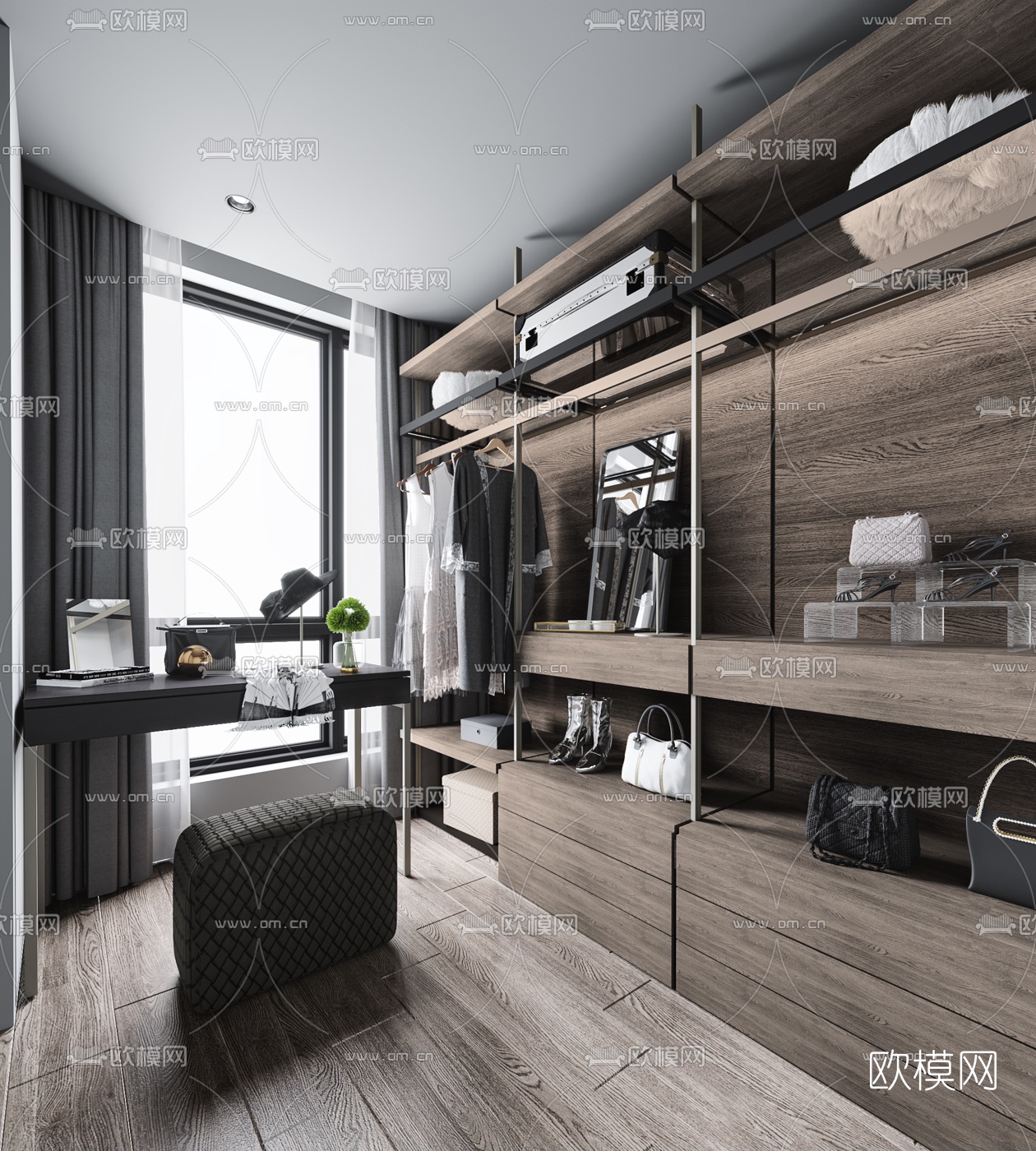 DIA丹健国际设计 现代衣帽间3d模型